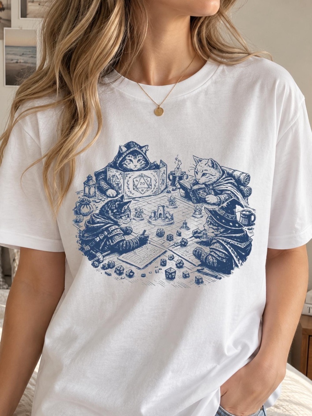 Dungeons and Cats Shirt, Vintage D&D T-Shirt, Funny DnD Cats Graphic Tee